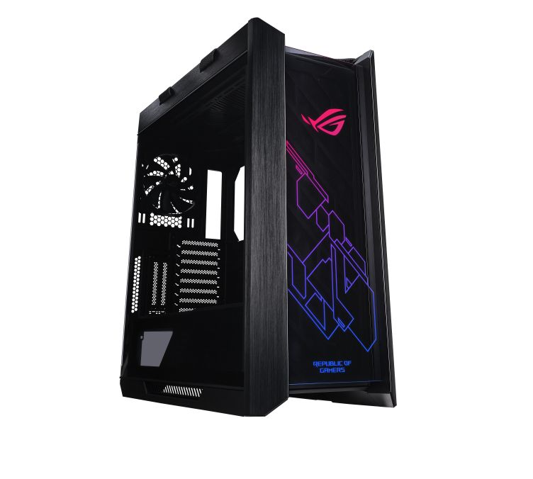 Aura Sync対応のミドルタワー型ゲーミングPCケース「ROG Strix Helios」