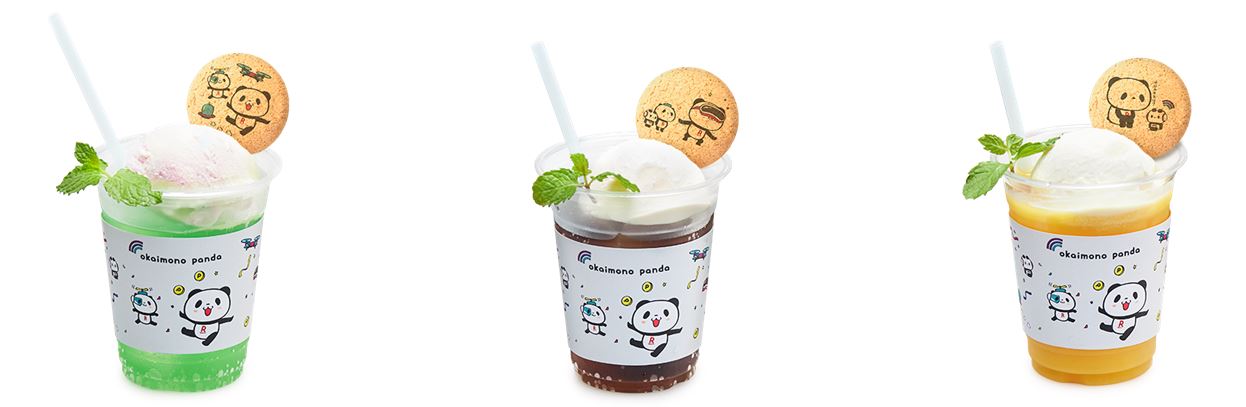 ひんやりアイスフロート(メロンサイダー、コーラ、オレンジ)