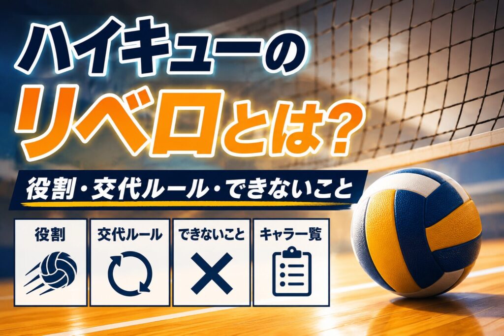 ハイキューのリベロとは?役割・交代ルール・できないこと・キャラ一覧を解説