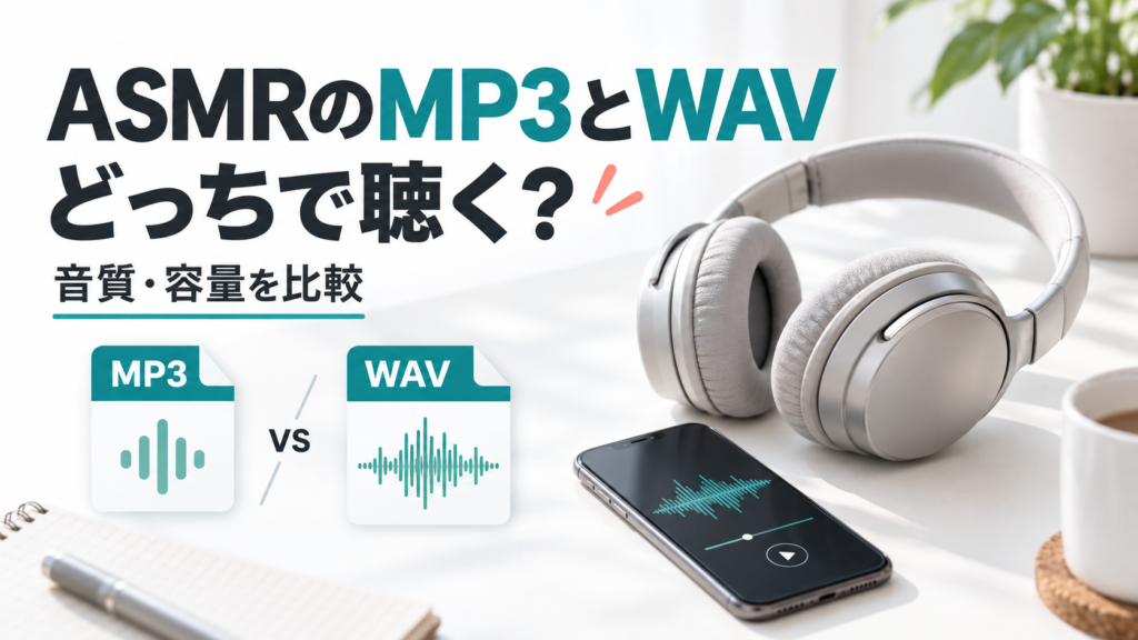 ASMRはMP3とWAVのどっちで聴く?音質・容量の違いを解説