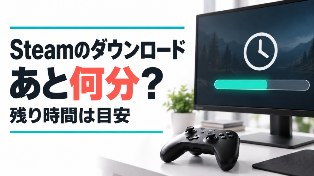Steamのダウンロードはあと何分？残り時間の見方とズレる理由