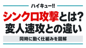 ハイキューのシンクロ攻撃とは？変人速攻との違いを図解